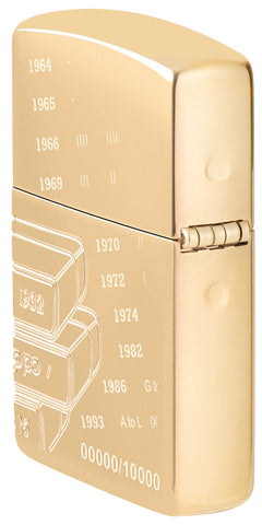 Vue de ¾ du briquet tempête Zippo Fourder's day 2023