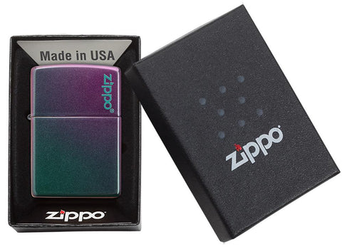 Iridescent Matte Zippo Logo