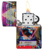 Zippo Feuerzeug 360 Grad Design Dollar Schein mit George Washington Online Only geöffnet mit Flamme