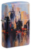 Frontansicht 3/4 Winkel Zippo Feuerzeug 540 Grad City Skyline Design wie ein Gemälde Online Only