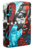 Vue de face 3/4 briquet Zippo Tristan Eaton