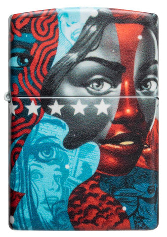 Vue de face briquet Zippo Tristan Eaton