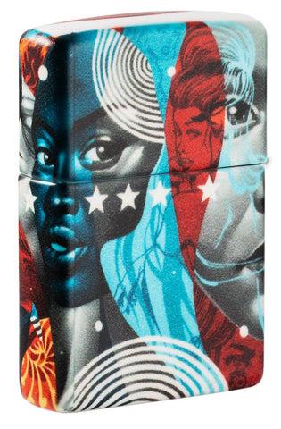 Vue de dos 3/4 briquet Zippo Tristan Eaton