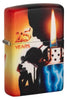 Vue de face Briquet Zippo 3/4 angle 25 ans Aérographe de collection Claudio Mazzi Design 540 degrés