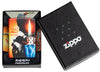 Briquet Zippo 25 ans à collectionner aérographe Claudio Mazzi 540 degrés Design dans une boîte-cadeau premium ouverte