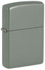 Briquet Zippo vue de face ¾ angle modèle de base doux Sage Gris