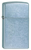 Vue de face briquet Zippo Slim Street Chrome