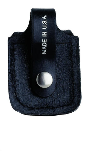 Dos pochette en cuir noire Zippo avec passant de ceinture