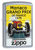 Vue de trois quarts du briquet tempête Zippo Grand Prix