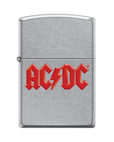 Vue de face briquet Zippo pochette AC/DC 