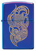 Vue de face du briquet tempête Zippo Tattoo Design