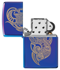 Vue de face du briquet tempête Zippo Tattoo Design éteint, sans flamme