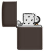 Briquet Zippo marron mat, ouvert