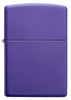 Vue de face briquet Zippo violet mat