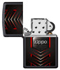 Vue de face du briquet tempête Zippo Metal Design éteint, sans flamme