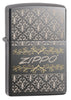 Vue de trois quarts du briquet tempête Zippo Baroque Design