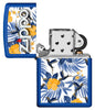 Vue de face du briquet tempête Zippo Tropical Birds Design éteint, sans flamme