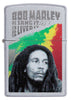 Vue de face du briquet tempête Zippo Bob Marley