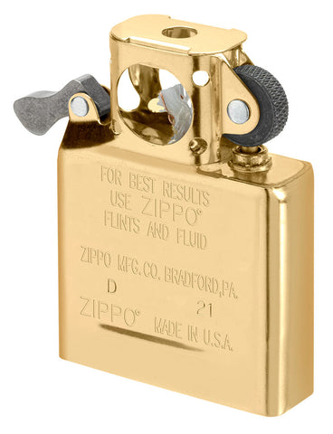 Insert de pipe Zippo ¾ angle vue de côté doré qui s'adapte à ton briquet Zippo classique