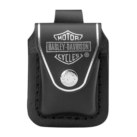 Frontansicht Leder Pouch Harley-Davidson geschlossen