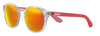 Lunettes de soleil Zippo vue de face ¾ angle avec cadre transparent et verres et branches en orange