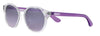 Lunettes de soleil Zippo vue de face ¾ Angle avec cadre transparent et verres et branches en violet