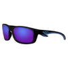 Front View 3/4 Angle Zippo Sunglasses Blue Lenses With Black Blue Frames